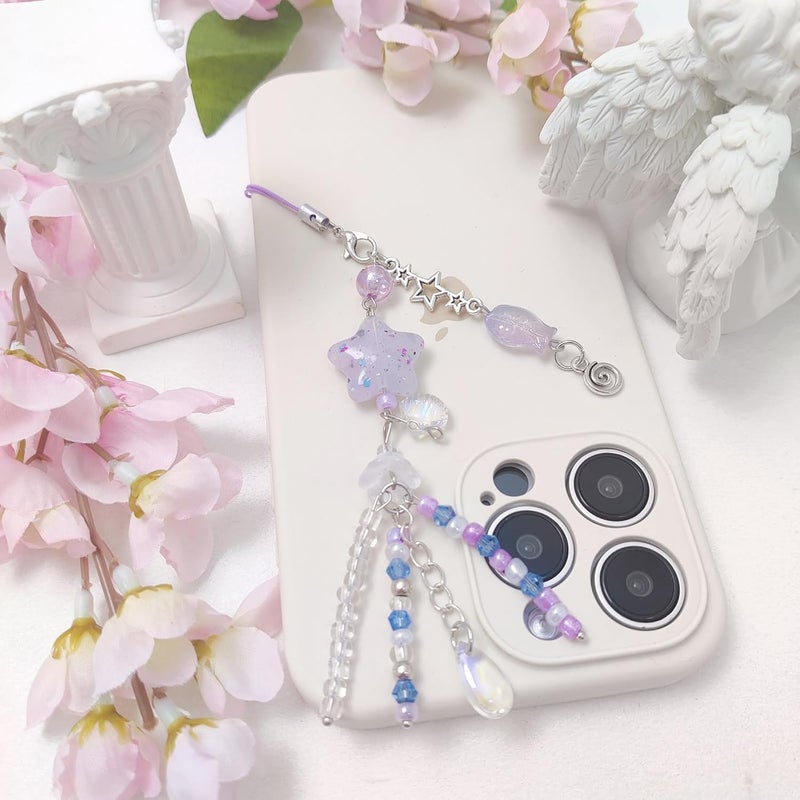 cioatu 1-4PCS Cute Phone Charms Aesthetic Y2K Cell Phone Charms Strap Pink Strawberry Butterfly Star PhoneCharm Y2K Accessories for Bag Keychain Airpods Camera Pendants Decor - Image 3